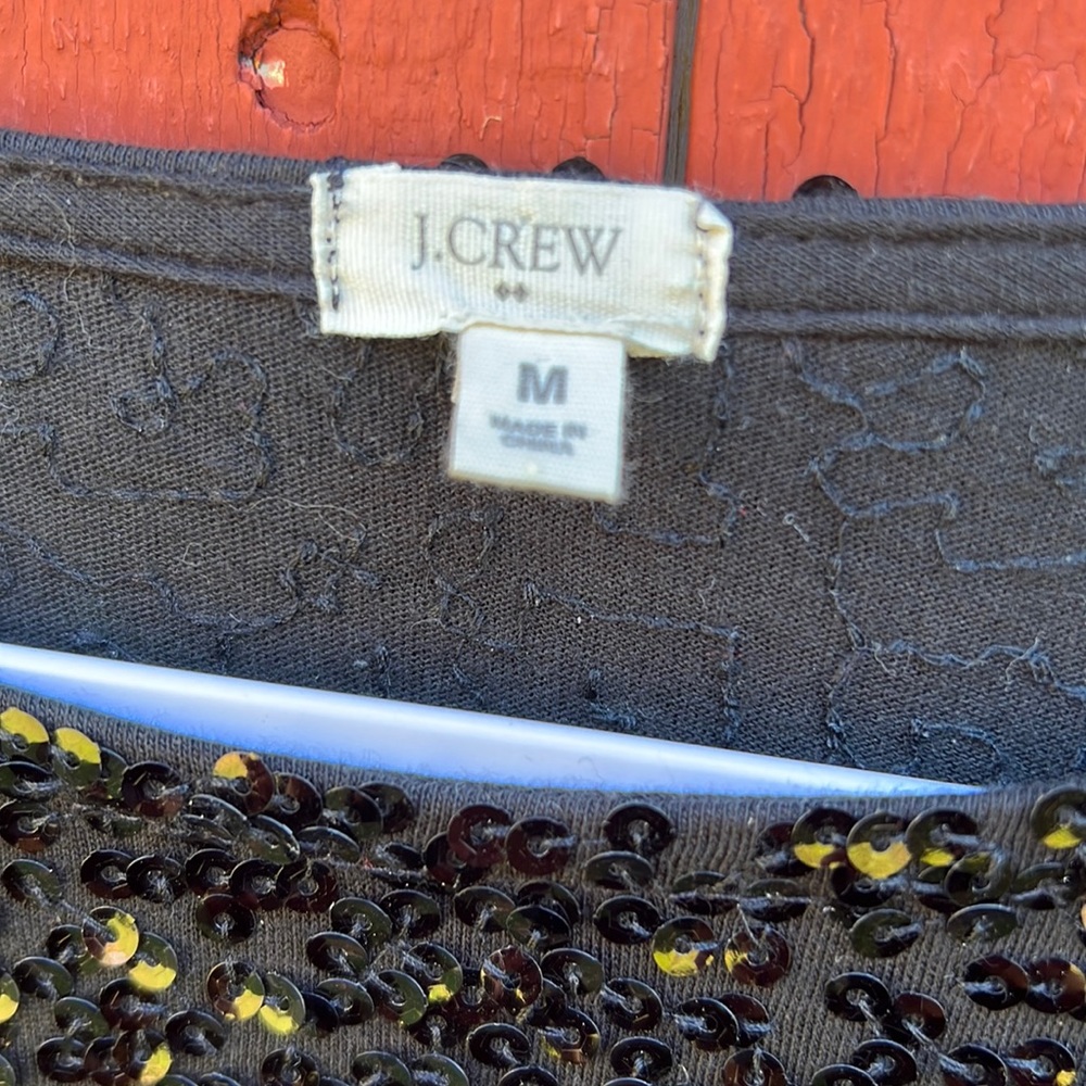 J.Crew Black Sequin Top - Picture 4 of 5
